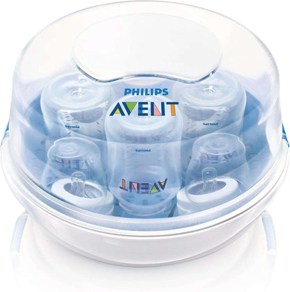 Philips AVENT Microwave Steam Sterilizer for Baby Bottles, Pacifiers, Cups and More - RETAIL: 45$