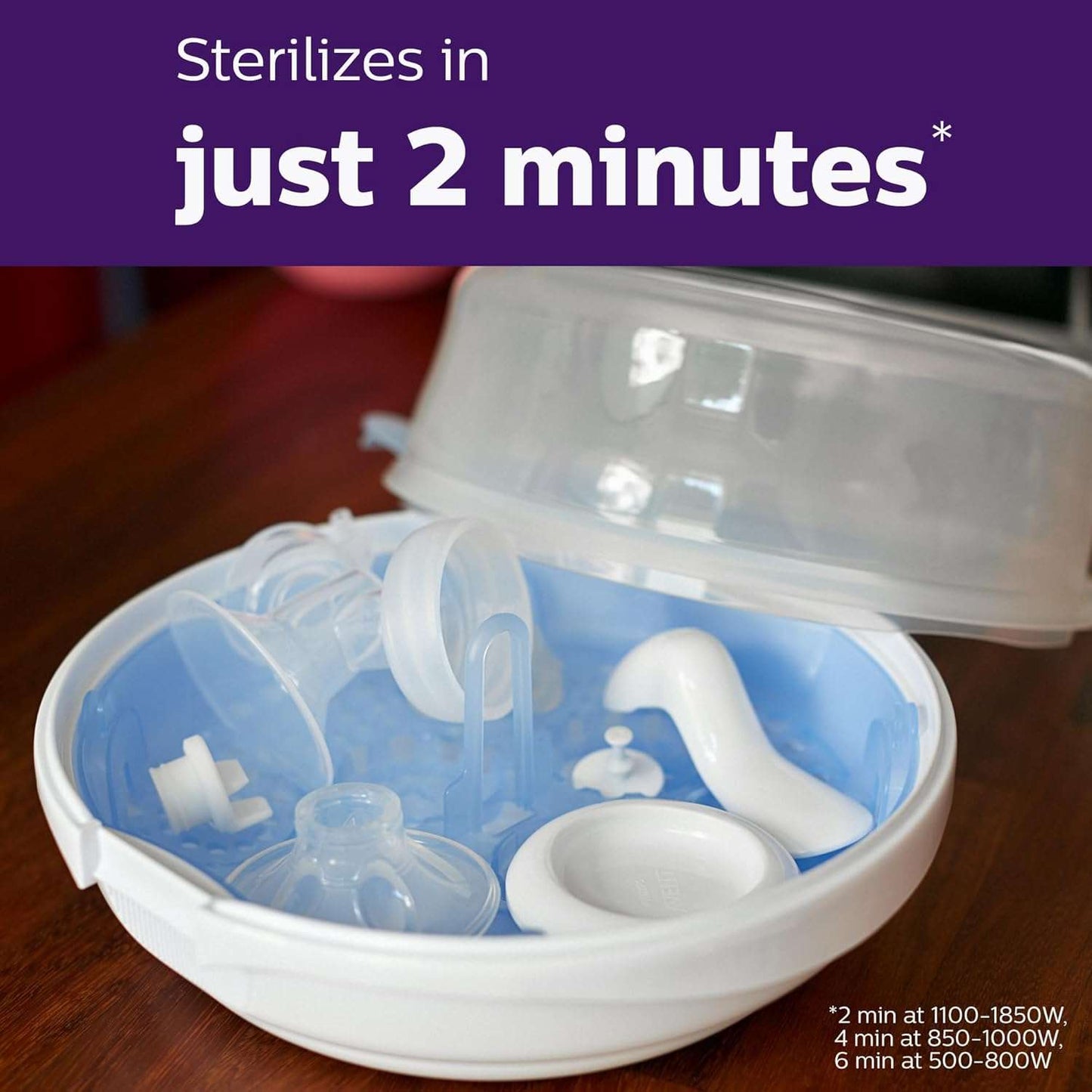 Philips AVENT Microwave Steam Sterilizer for Baby Bottles, Pacifiers, Cups and More