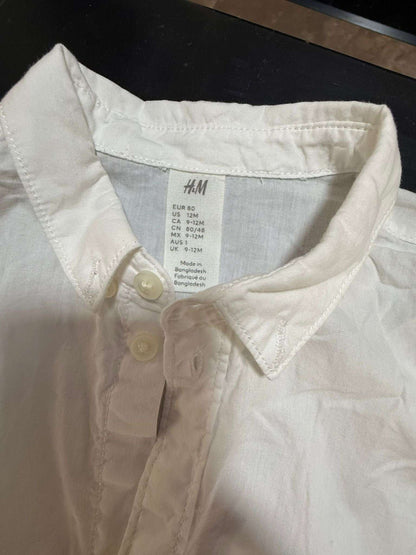 H&M 9-12M Beige 4-piece Linen Blend Suit - RETAIL: 45$ , Kids 12 Month (9-12M)