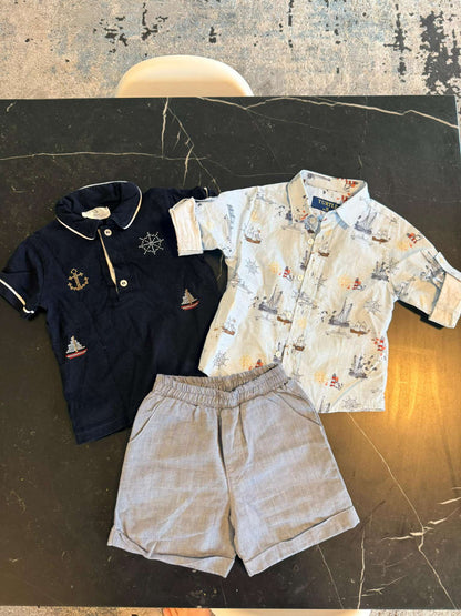 BUNDLE: Marine Shirt + Polo, Kids 12 Month (9-12M)