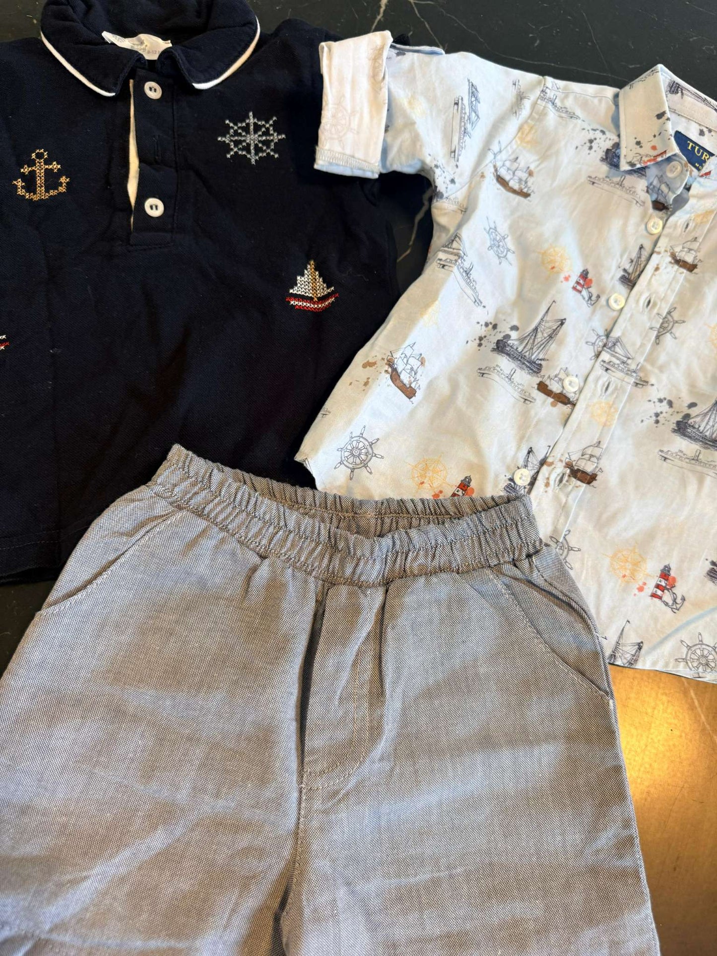 BUNDLE: Marine Shirt + Polo, Kids 12 Month (9-12M)