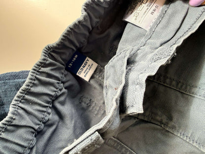 Old Navy Outfit (12-18 Month) : Long Sleeve Blue Plaid Pocket Shirt Shirt and Light Blue Pants , Kids 18 Month (12-18M)