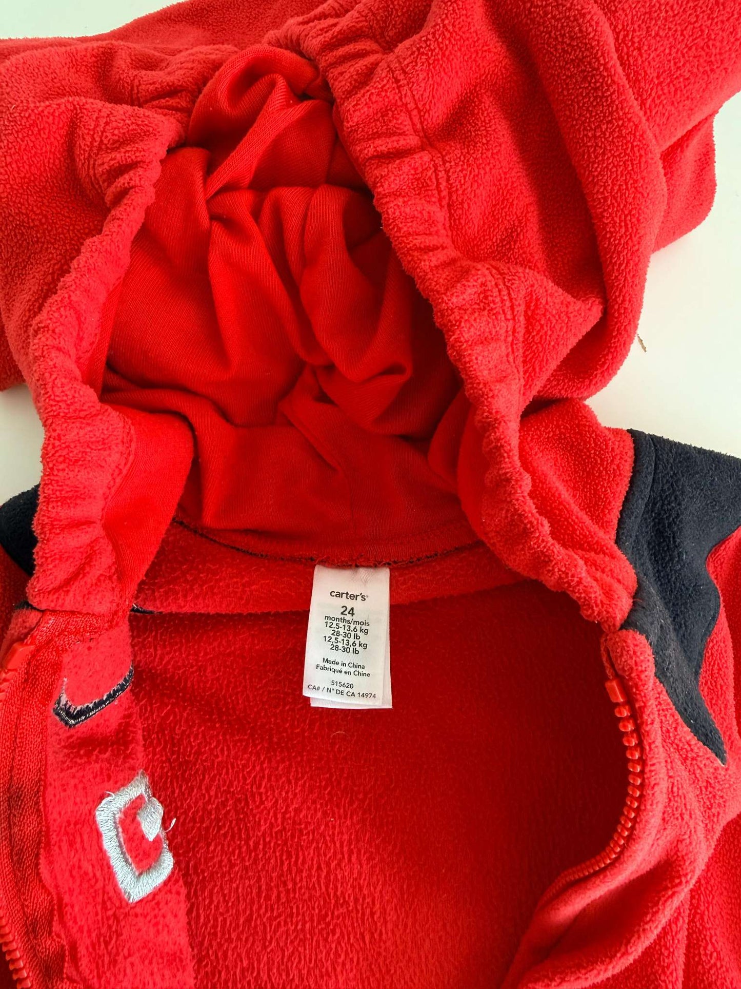 Carter's Halloween 24 Months FIREFIGHTER Fleece Jacket , Kids 24 Month (18-24M)