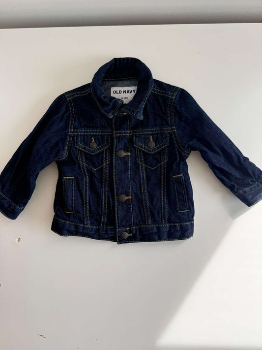 Unisex Dark-Wash Jean Jacket  - 12-18 Months, Kids 18 Month (12-18M)
