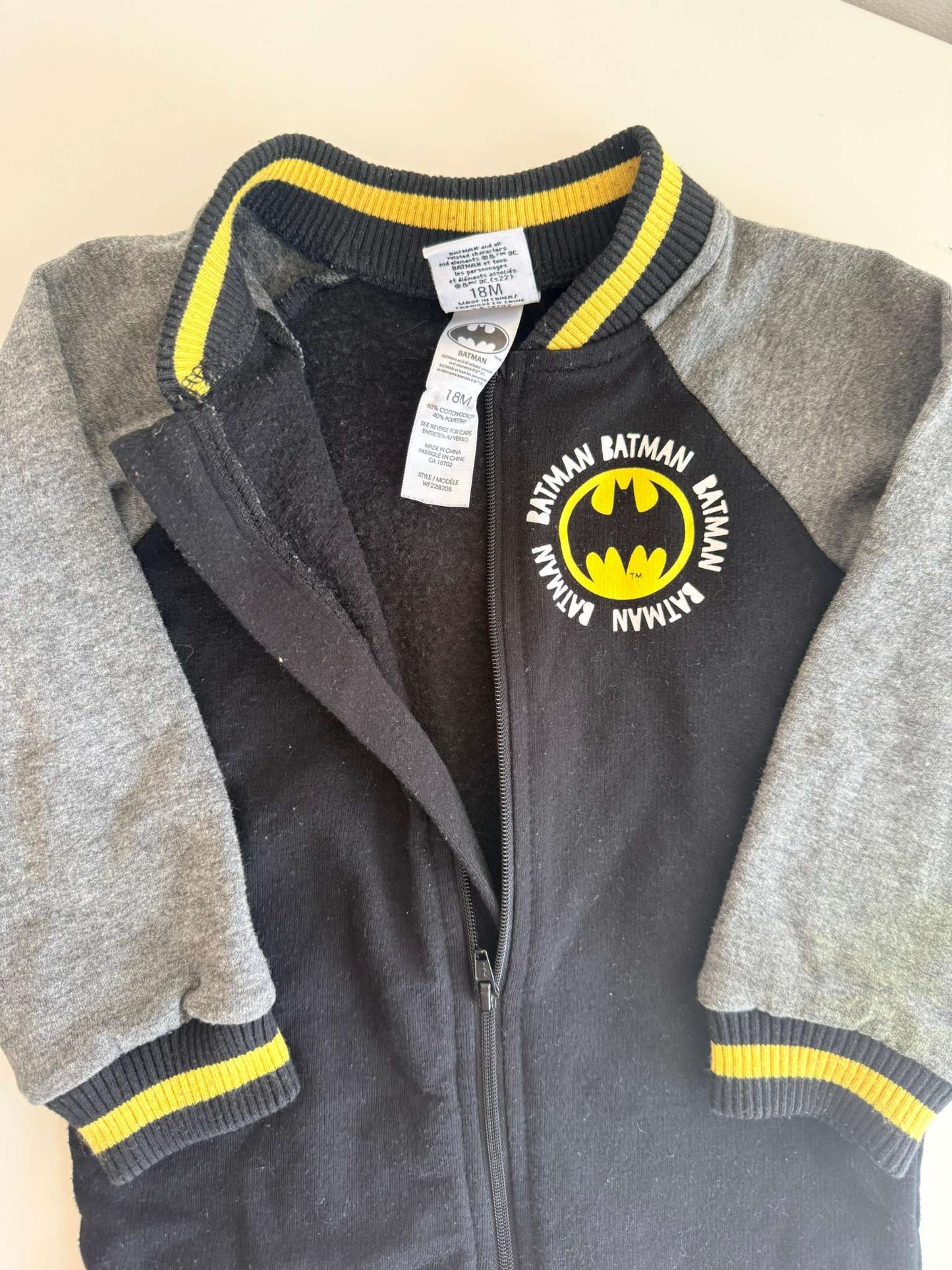 Batman Fleece Coverall  - 18 Months , Kids 18 Month (12-18M)