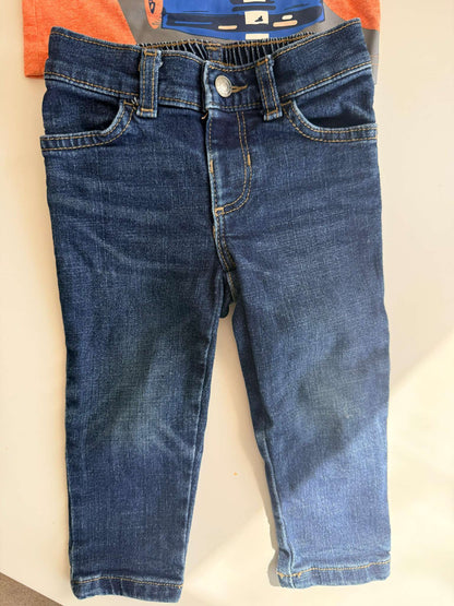 Bundle: Old Navy Jeans + Carter's Tee , Kids 18 Month (12-18M)