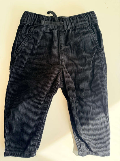 Old Navy Black Functional-Drawstring Corduroy Pants - 18-24 Months, Kids 24 Month (18-24M)