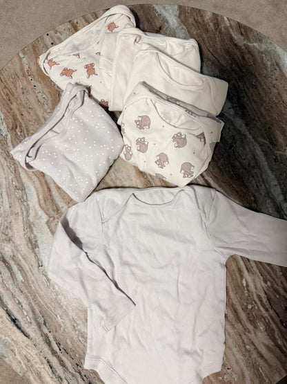 7 Primark long-sleeve baby bodysuits - SIZE: 24-36 months , Kids 2T