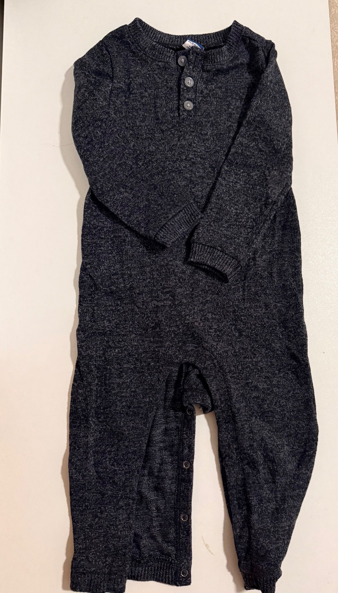 Old Navy Unisex Long-Sleeve Sweater-Knit Henley One-Piece - SIZE 18-24 Months , Kids 24 Month (18-24M)