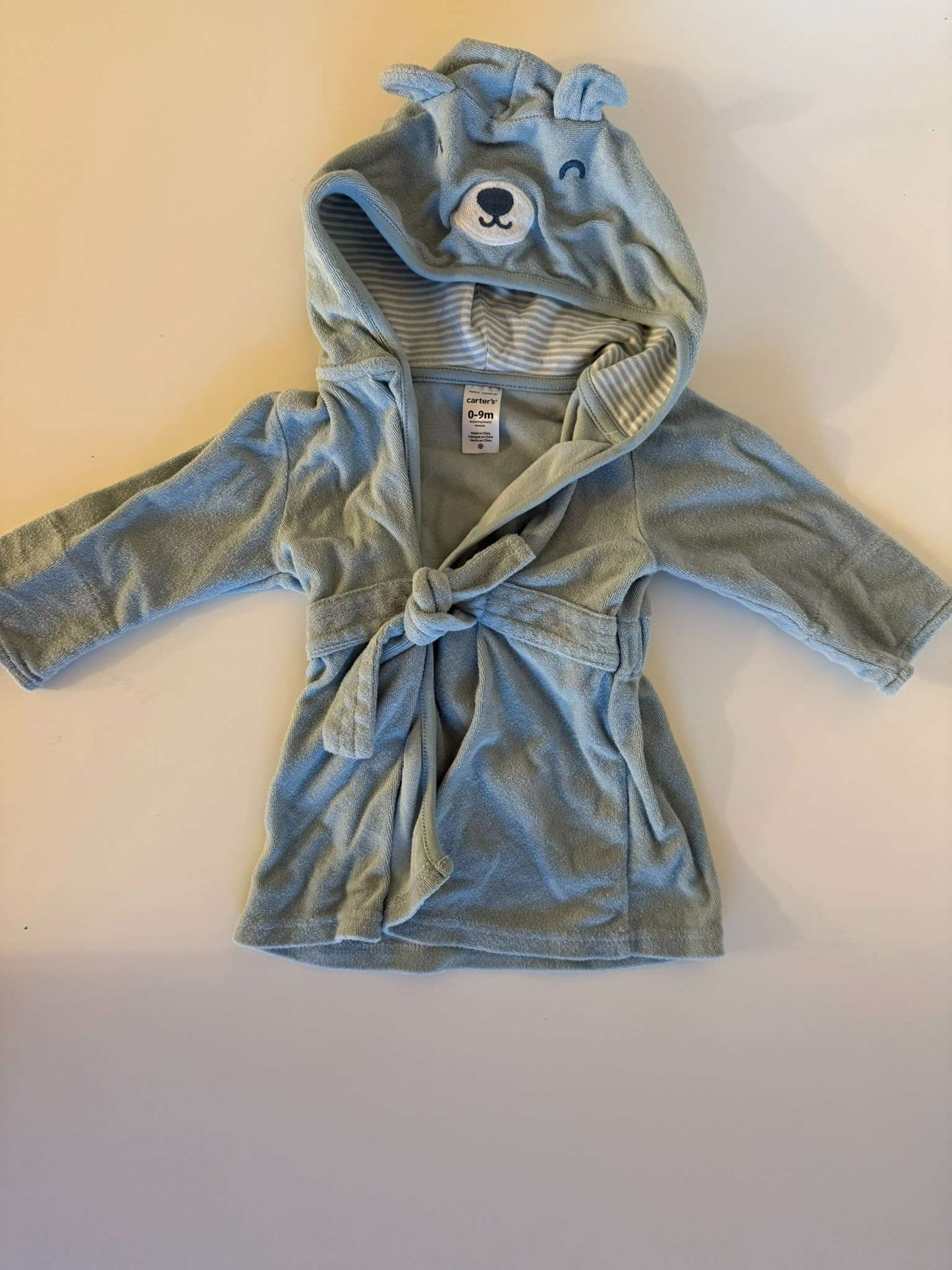 Baby Bear Hooded Terry Bath Robe - 0-9 Months, Kids 3 Month (0-3M)