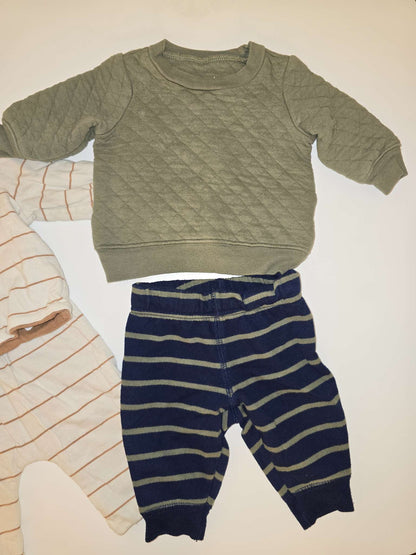 BUNDLE 6 pieces 0-3 Months GAP, Carter's & ChickPea, Kids 3 Month (0-3M)