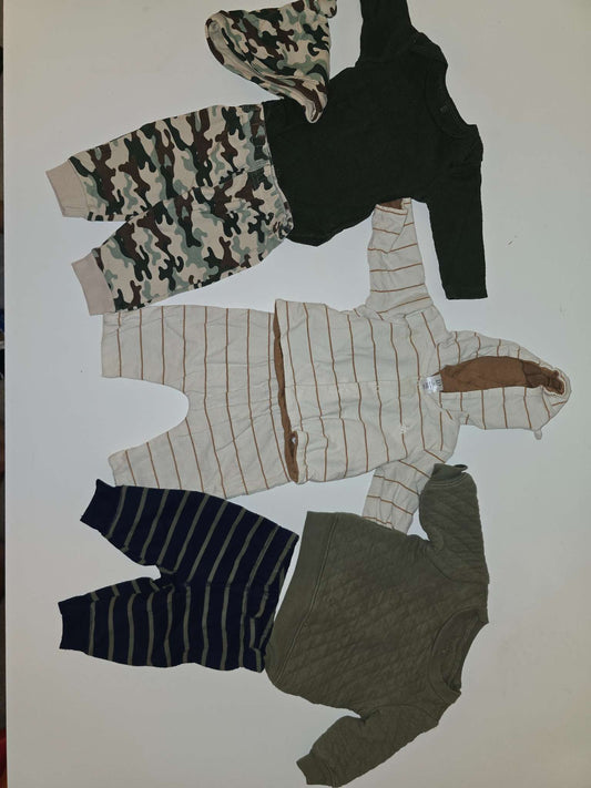 BUNDLE 6 pieces 0-3 Months GAP, Carter's & ChickPea, Kids 3 Month (0-3M)