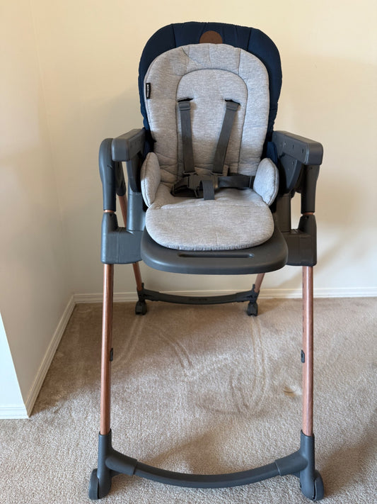 Maxi-Cosi Minla 6 in 1 High Chair, Essential Blue RETAIL $370