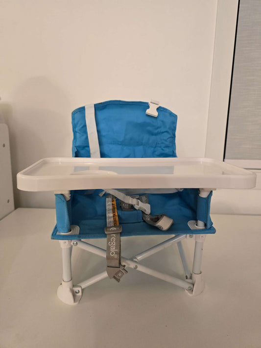 Regalo My Chair 2-in-1 Portable Travel Booster Seat & Activity Chair, Bonus Oversized Removable Tray with Cup Holder, Aqua RETAIL 40