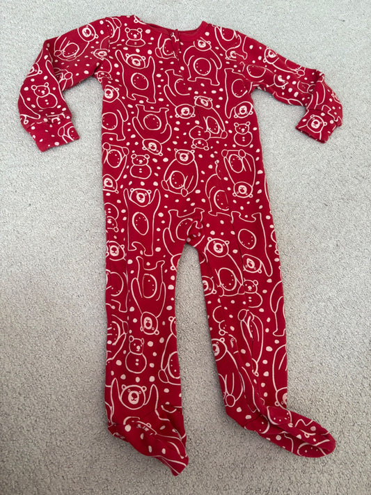 Kite - red onesie pajamas with bears, 18-24m, Kids 24 Month (18-24M)