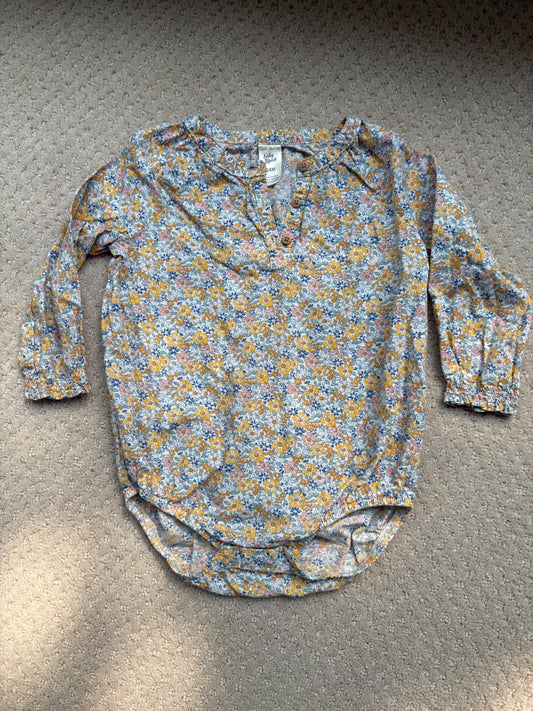 Baby bgosh- floral long sleeve bodysuit, size 24m, Kids 24 Month (18-24M)