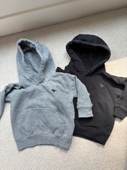 Hoodie bundle - UK 🇬🇧 Next, grey and black hoodies, size 18-24m, Kids 24 Month (18-24M)