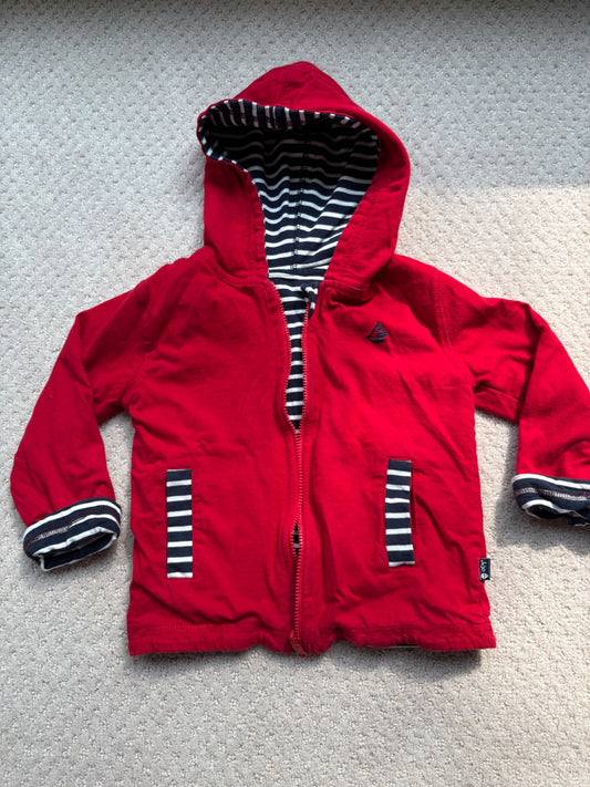 UK 🇬🇧 brand - reversible red / navy and white stripe jacket, 2-3 years, Kids 2T