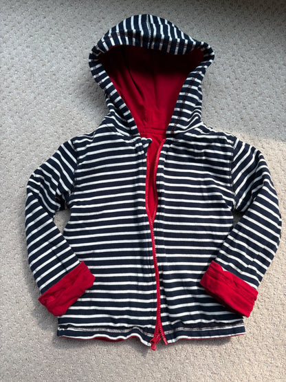 UK 🇬🇧 brand - reversible red / navy and white stripe jacket, 2-3 years, Kids 2T