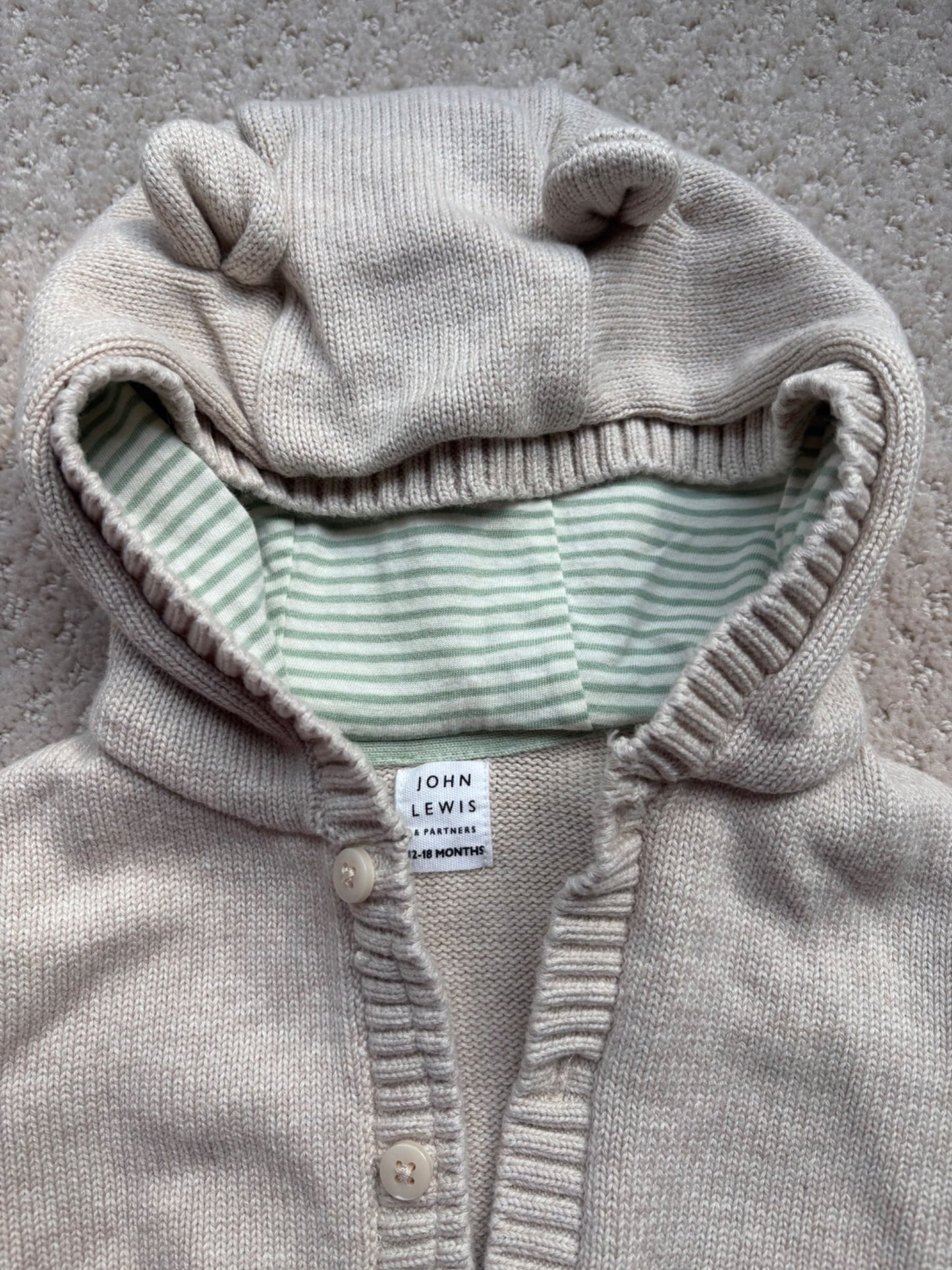 UK 🇬🇧 brand - John Lewis - knitted jacket with sheep, 12-18m , Kids 18 Month (12-18M)