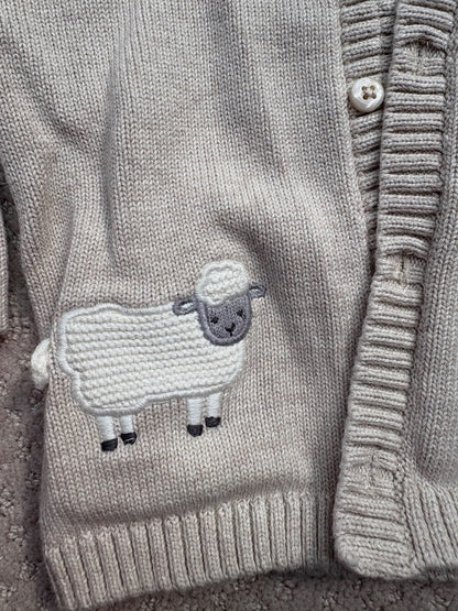 UK 🇬🇧 brand - John Lewis - knitted jacket with sheep, 12-18m , Kids 18 Month (12-18M)
