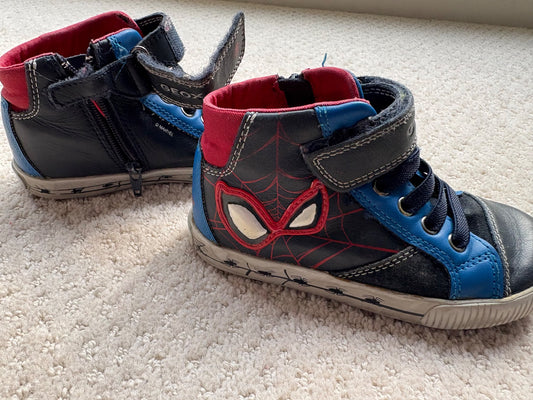 Geox - Spiderman leather high tops, size 9, retail $80, Shoes 9 (Toddler:2-4yr)