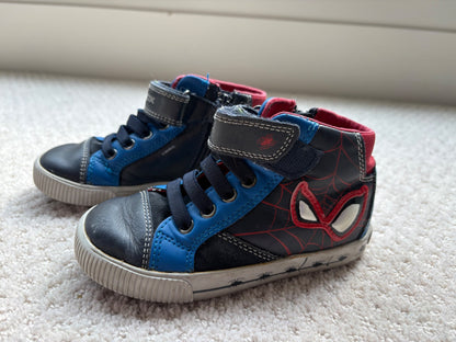 Geox - Spiderman leather high tops, size 9, retail $80, Shoes 9 (Toddler:2-4yr)