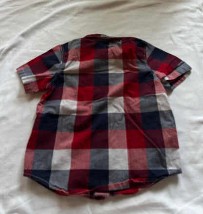 Old Navy checkered button up shirt, Kids 3T
