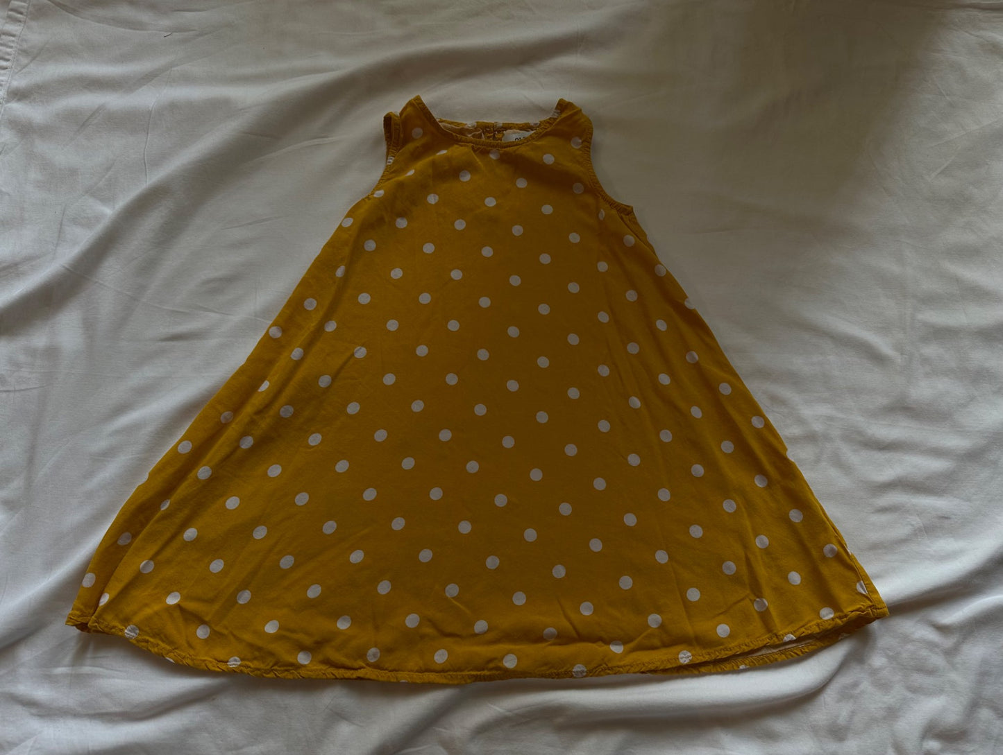 Yellow polka dot dress, Kids 5/5T