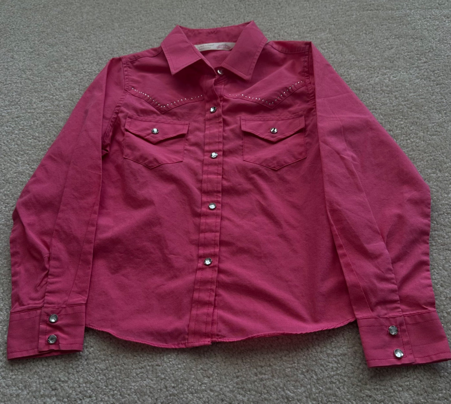 Girls pink western shirt, Kids 6/6X