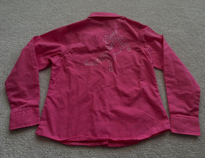 Girls pink western shirt, Kids 6/6X