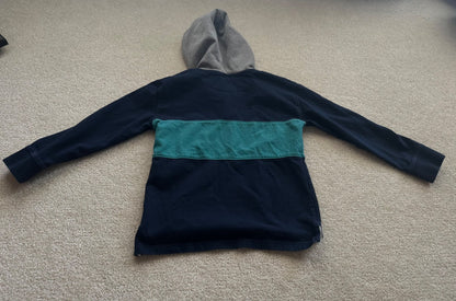 Old navy blue/green sweater with hood, Kids 8
