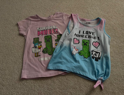 Girls Minecraft tops, Kids 6/6X