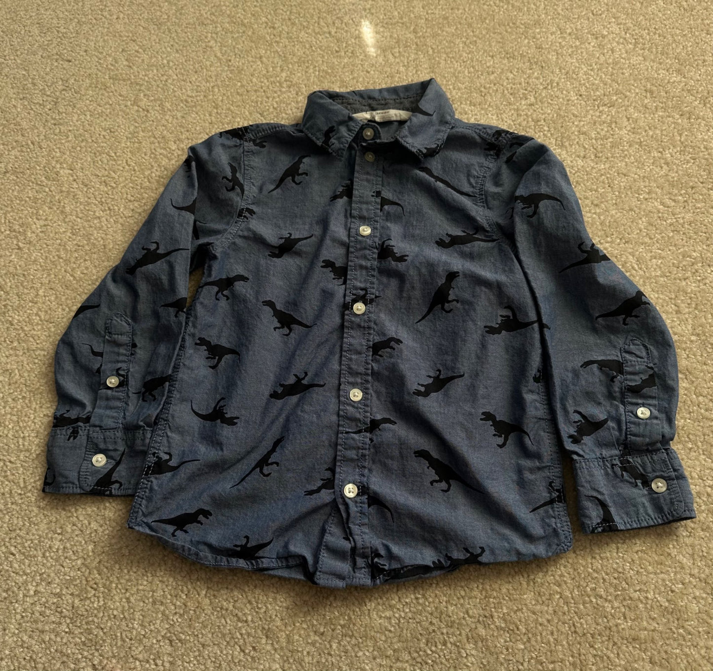 Boys Dinosaur button up, Kids 4/4T