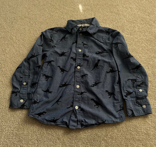 Boys Dinosaur button up, Kids 4/4T