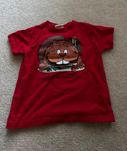 Red beaver shirt, Kids 6/6X