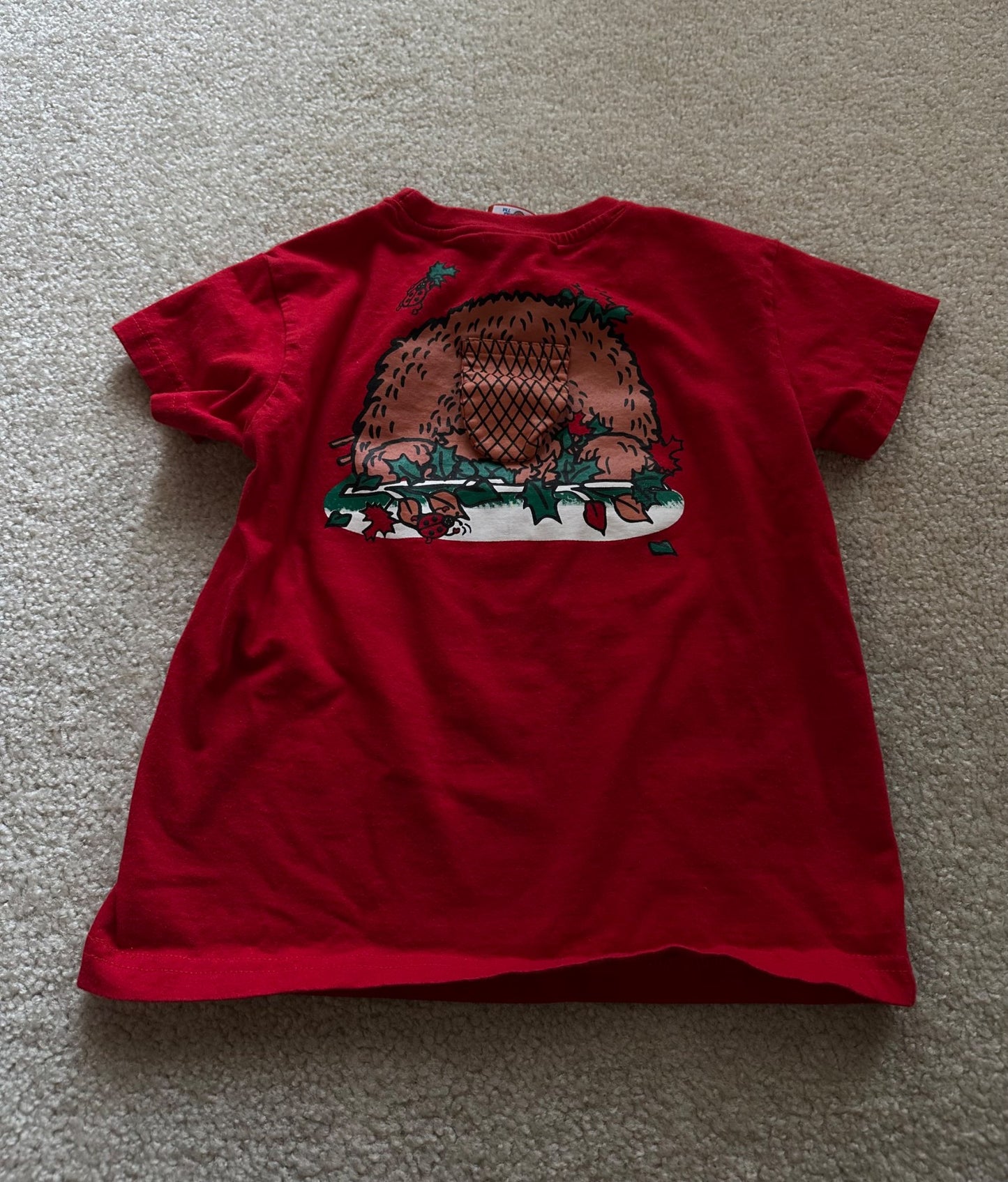 Red beaver shirt, Kids 6/6X
