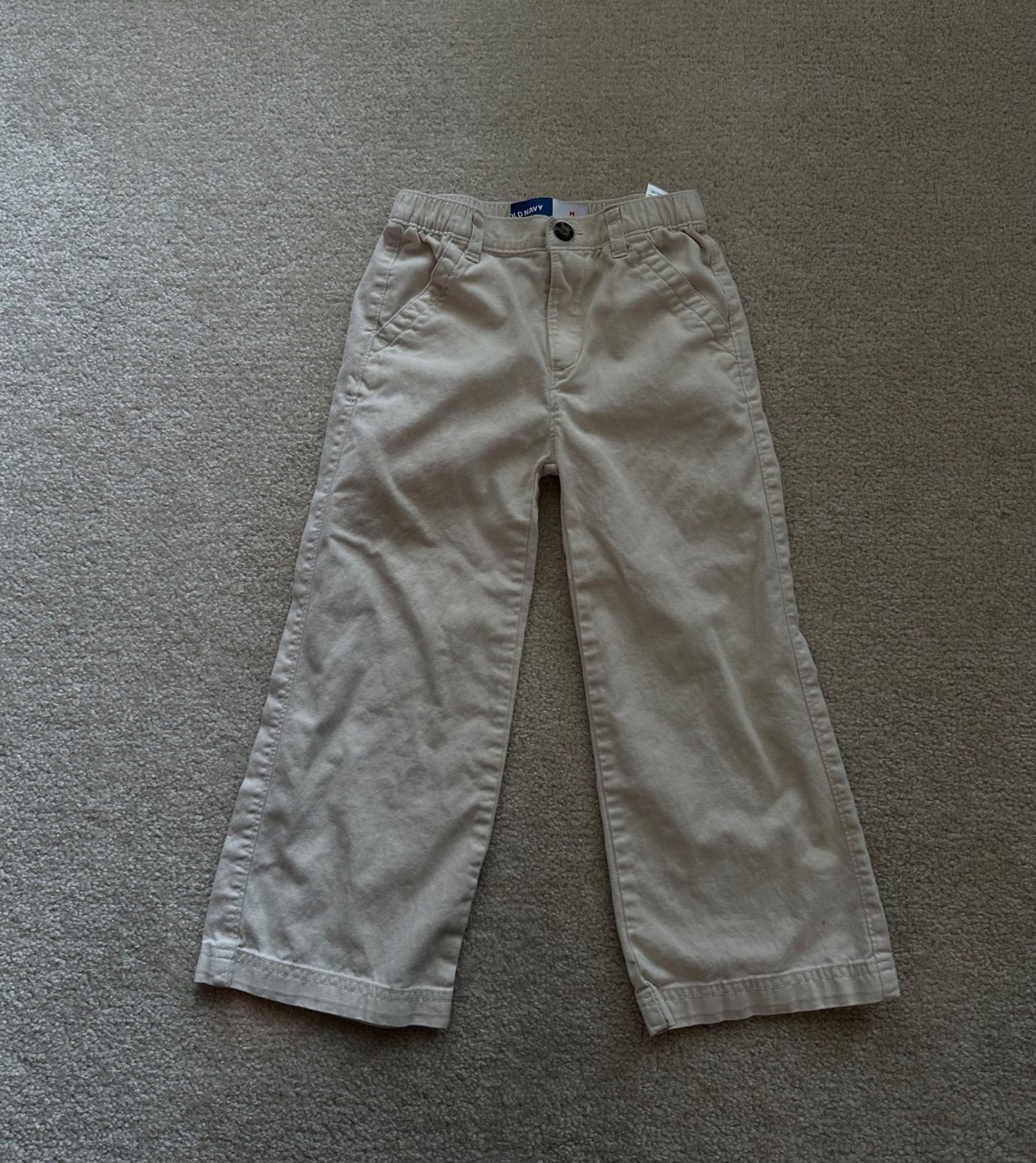 Old navy cream cropped pants , Kids 8