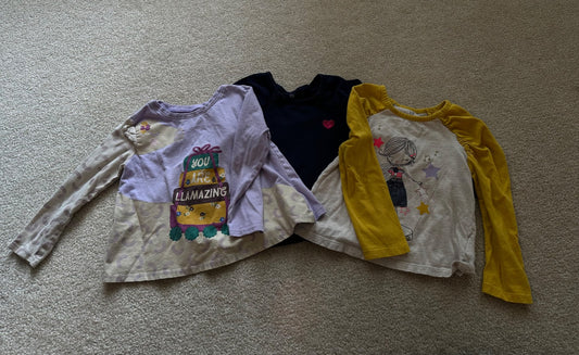 Girls long sleeved shirt bundle size 4, Kids 4/4T