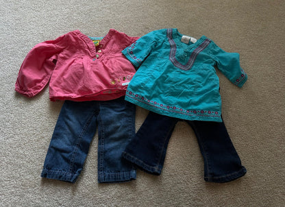 Girls Jean set bundle, Kids 12 Month (9-12M)