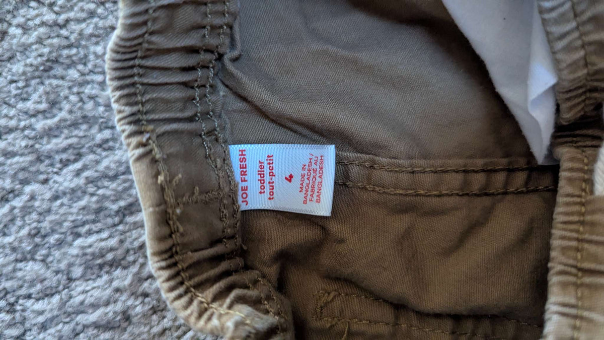 Joe fresh cargo pants - size 4, Kids 4/4T
