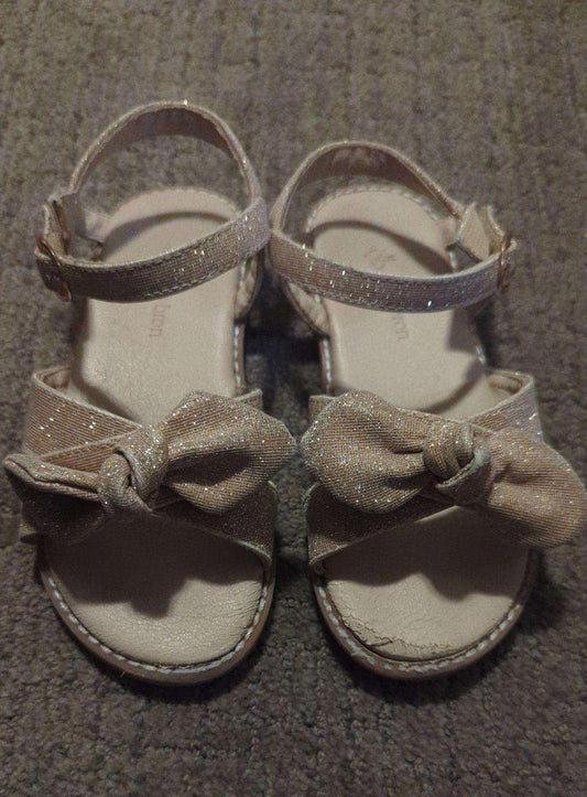 Gold sparkly sandles, Shoes 12 (Toddler:2-4yr)