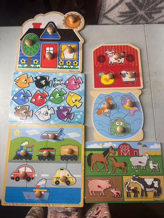 Wooden puzzle lot