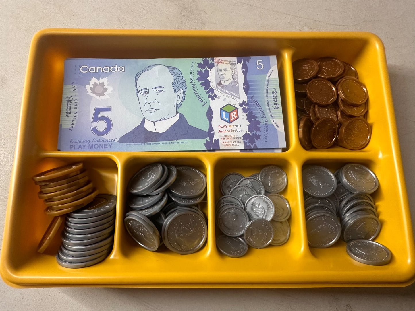 Canadian currency play money