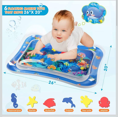 Inflatable tummy time mat