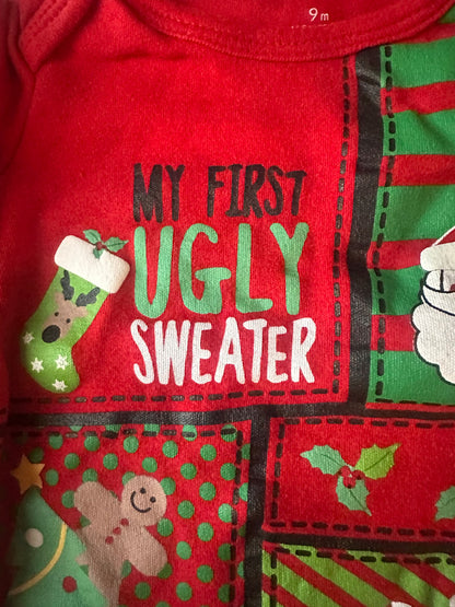 My first ugly sweater onesie size 9mo, Kids 9 Month (6-9M)