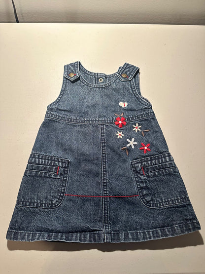 Embroidered jean dress 9-12mo, Kids 12 Month (9-12M)