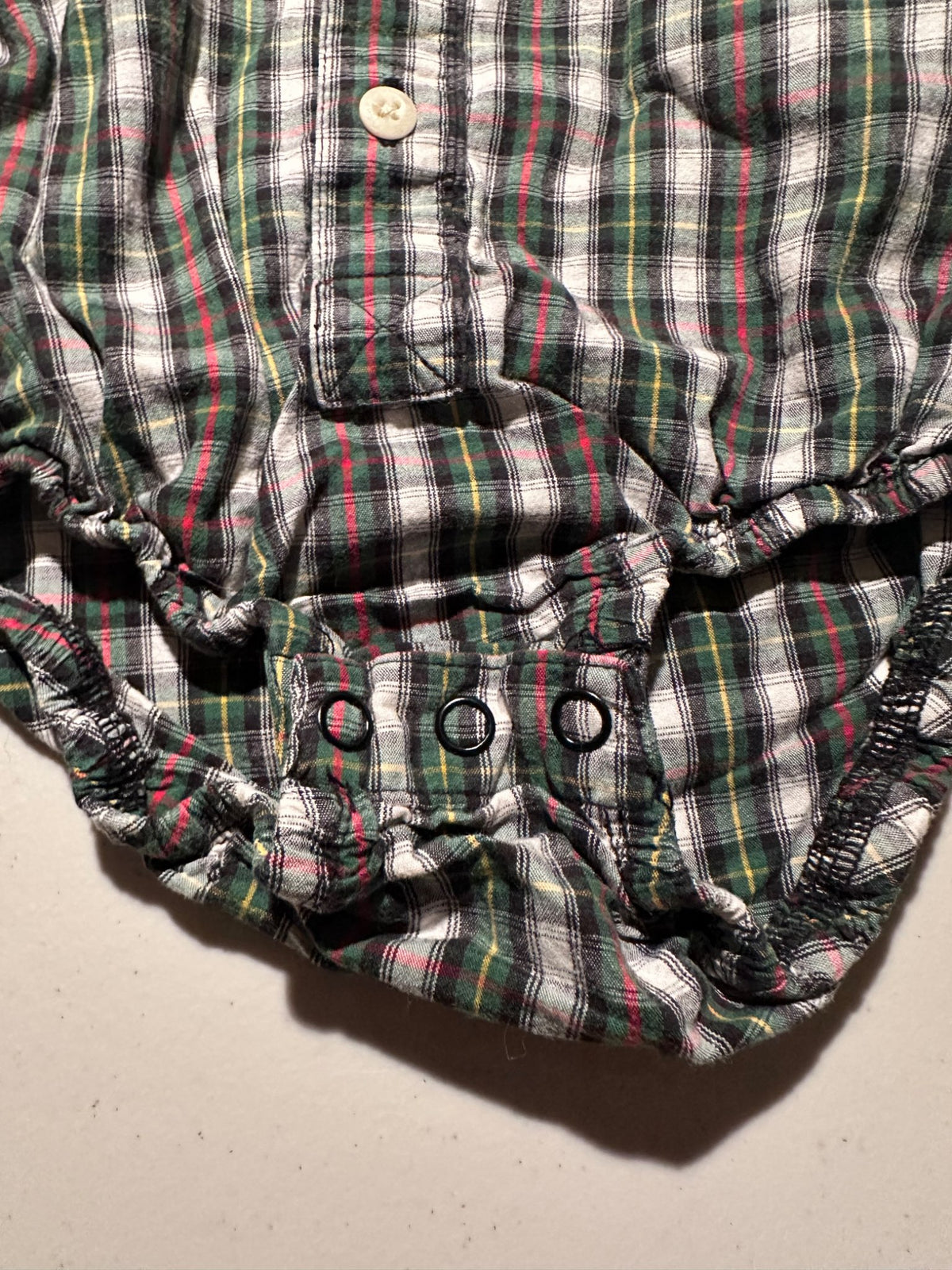 Collared plaid onesie 9-12mo, Kids 12 Month (9-12M)