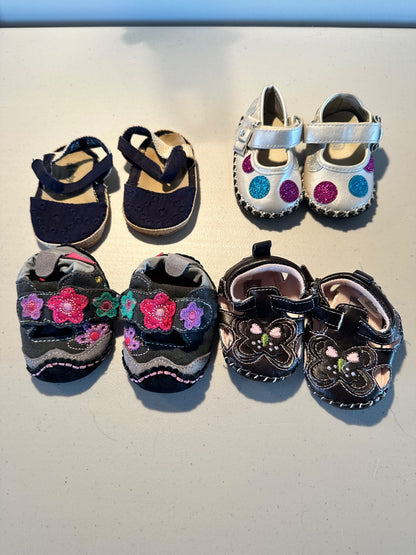 Baby girl show lot 0-3mo, Shoes 0 (Baby: 0-12 mth)