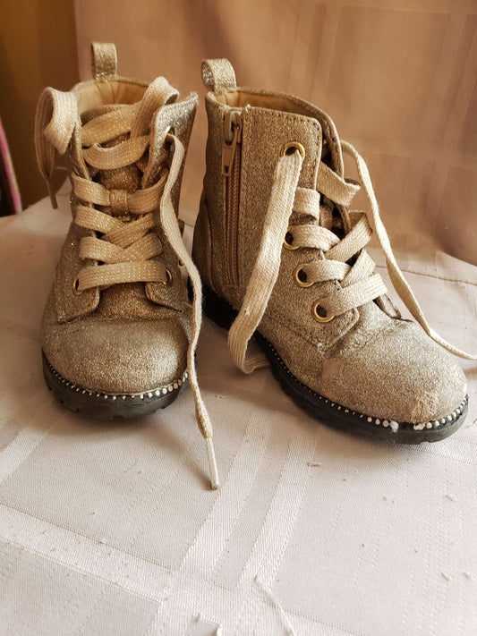 9T - Gold Sparkle Ankle Boots, Shoes 9 (Toddler:2-4yr)